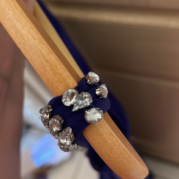 JS Boutique: Royal blue evening gown with rhinestone trim;  size 8 - Picture 11 of 11